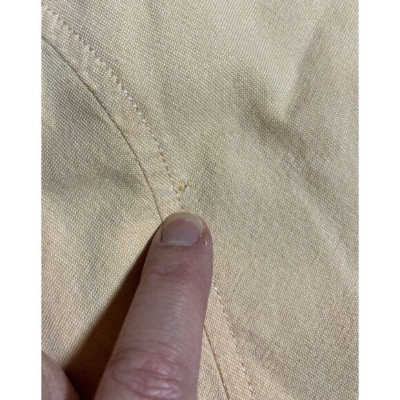 Eddie Bauer Yellow Sleeveless Button Up Shirt Cotton Size M - Picture 3 of 4
